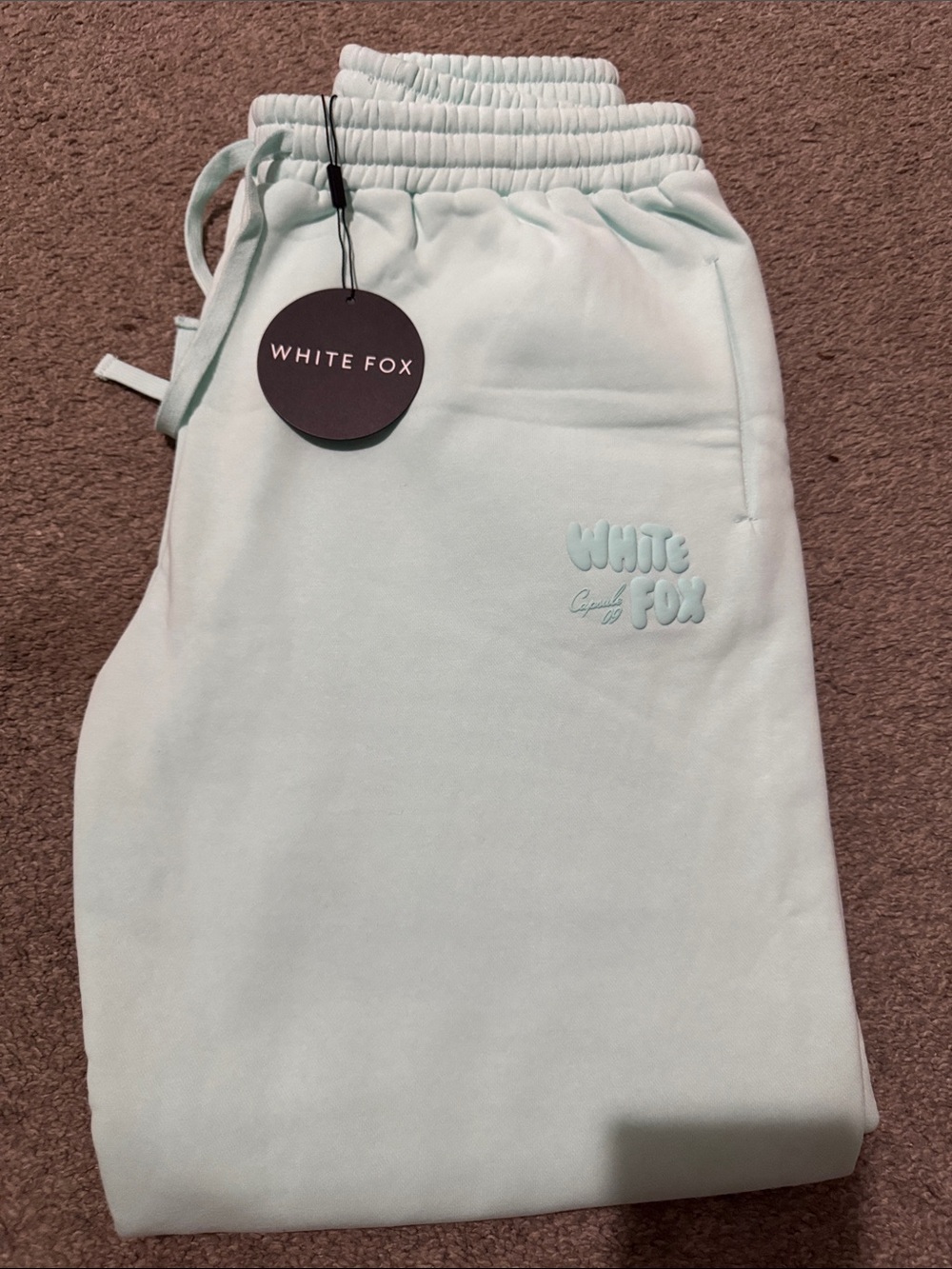 White Fox Boutique Minty Pastel Track Joggers
